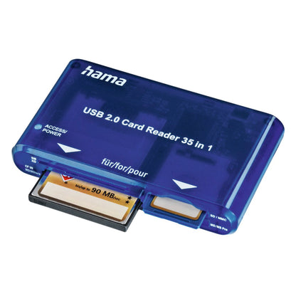 Hama USB 2.0 Multi Card Reader 35 in  1, blue             55348