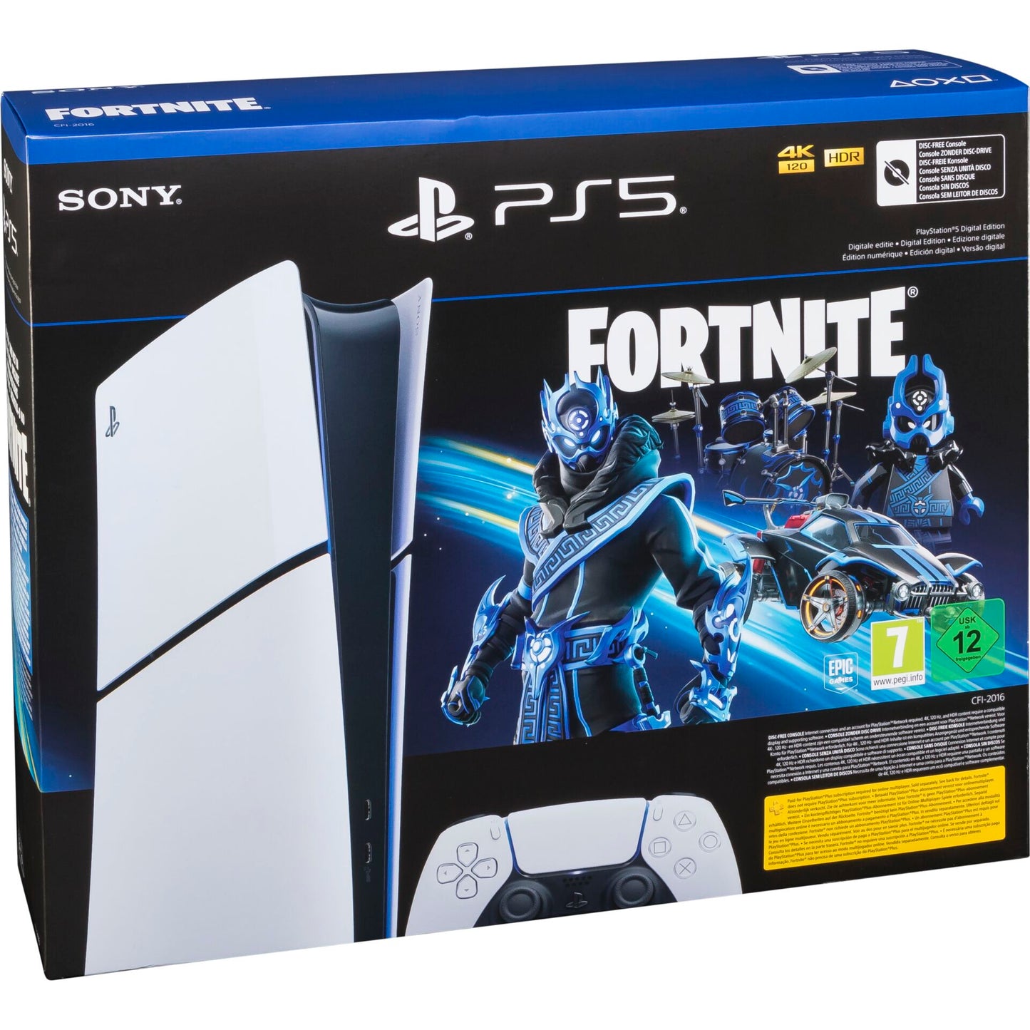 Sony Playstation 5 Slim Digital Fortnite Cobald Star Bundle