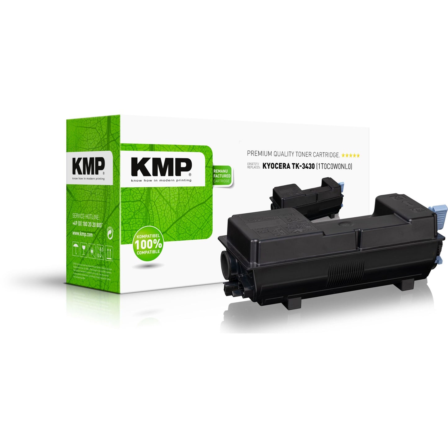 KMP Toner black 1T0C0W0NL0 compatible with Kyocera TK-3430