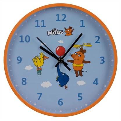 DieMaus Wall Clock for Kids Mouse, Elephant & Duck