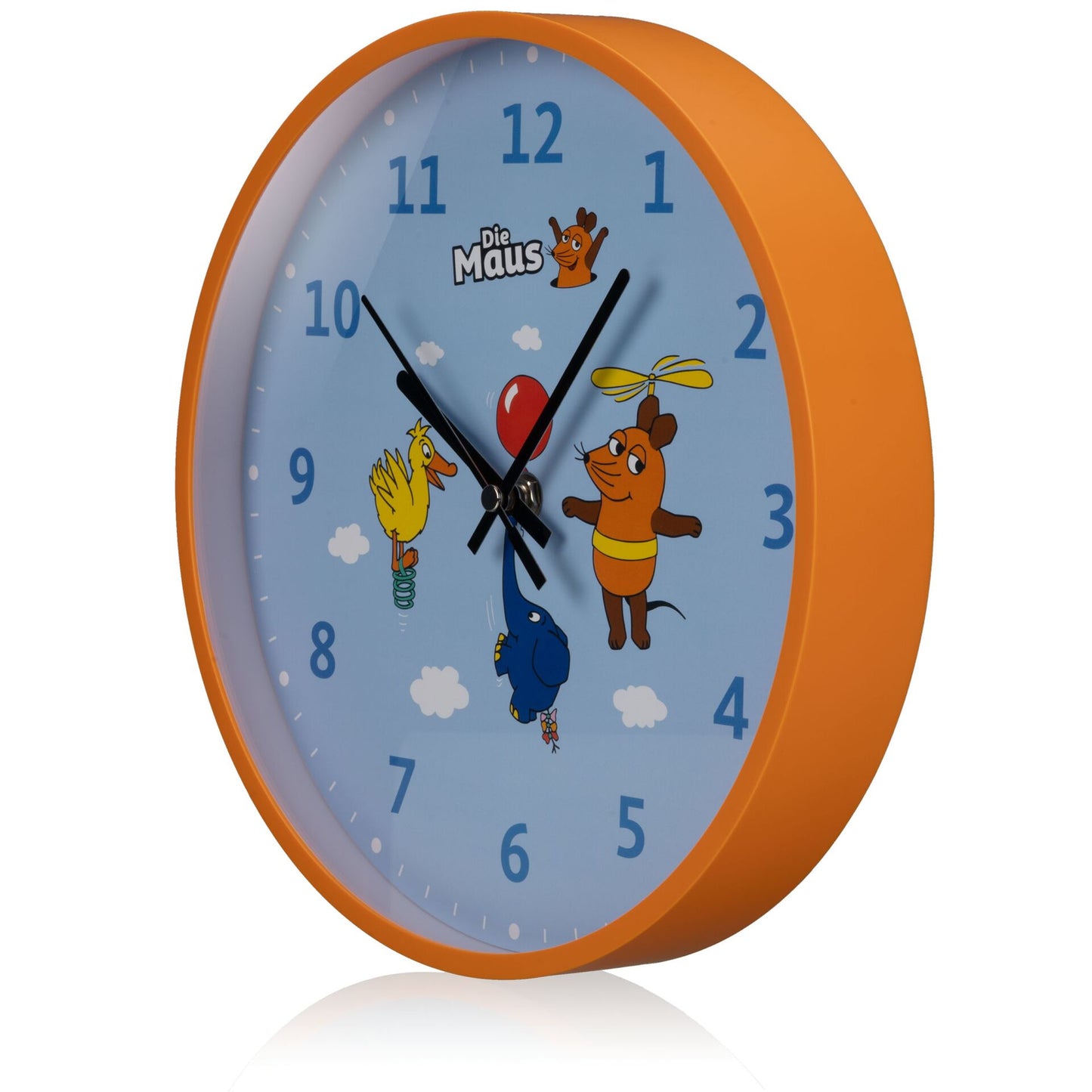 DieMaus Wall Clock for Kids Mouse, Elephant & Duck