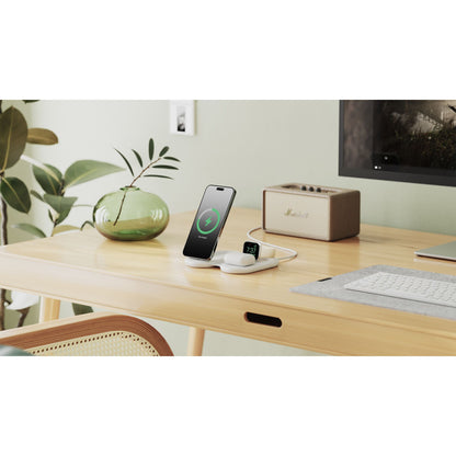 Alogic PackAway 3-in-1 Qi2 Wireless Charging Stand White