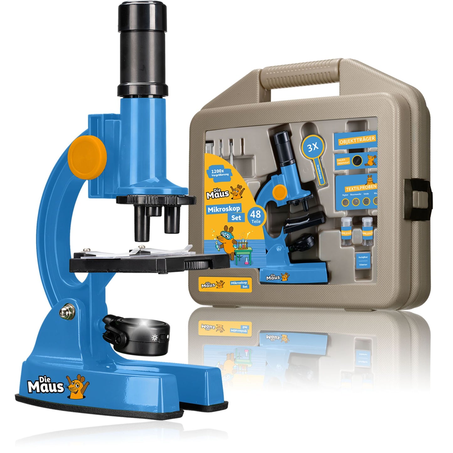 DieMaus Microscope Set for Kids with Case