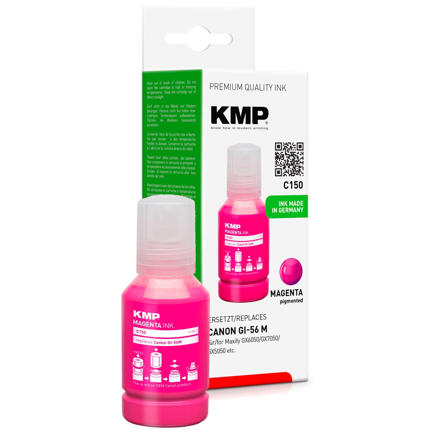 KMP C150 Ink Tank magenta compatible with Canon GI-56 M