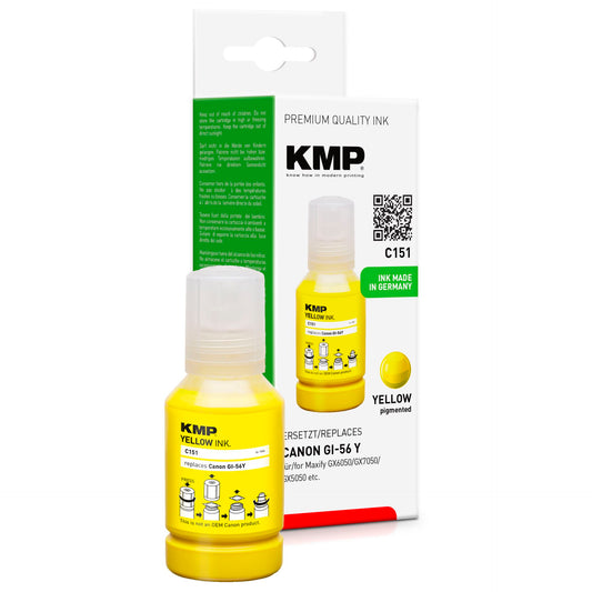KMP C151 Ink Tank yellow compatible with Canon GI-56 Y