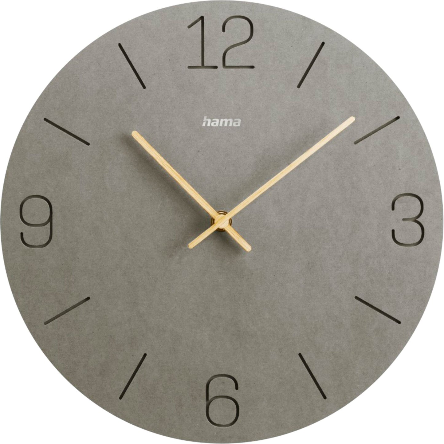 Hama Wall Clock Kreta grey 30cm engraved digits         185881