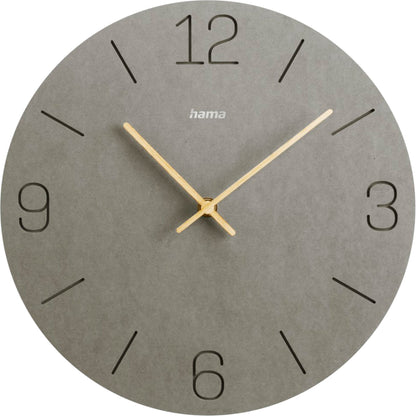 Hama Wall Clock Kreta grey 30cm engraved digits         185881