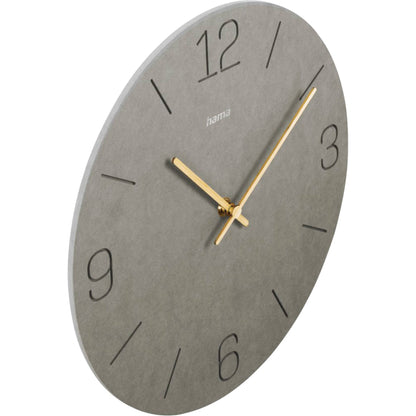 Hama Wall Clock Kreta grey 30cm engraved digits         185881
