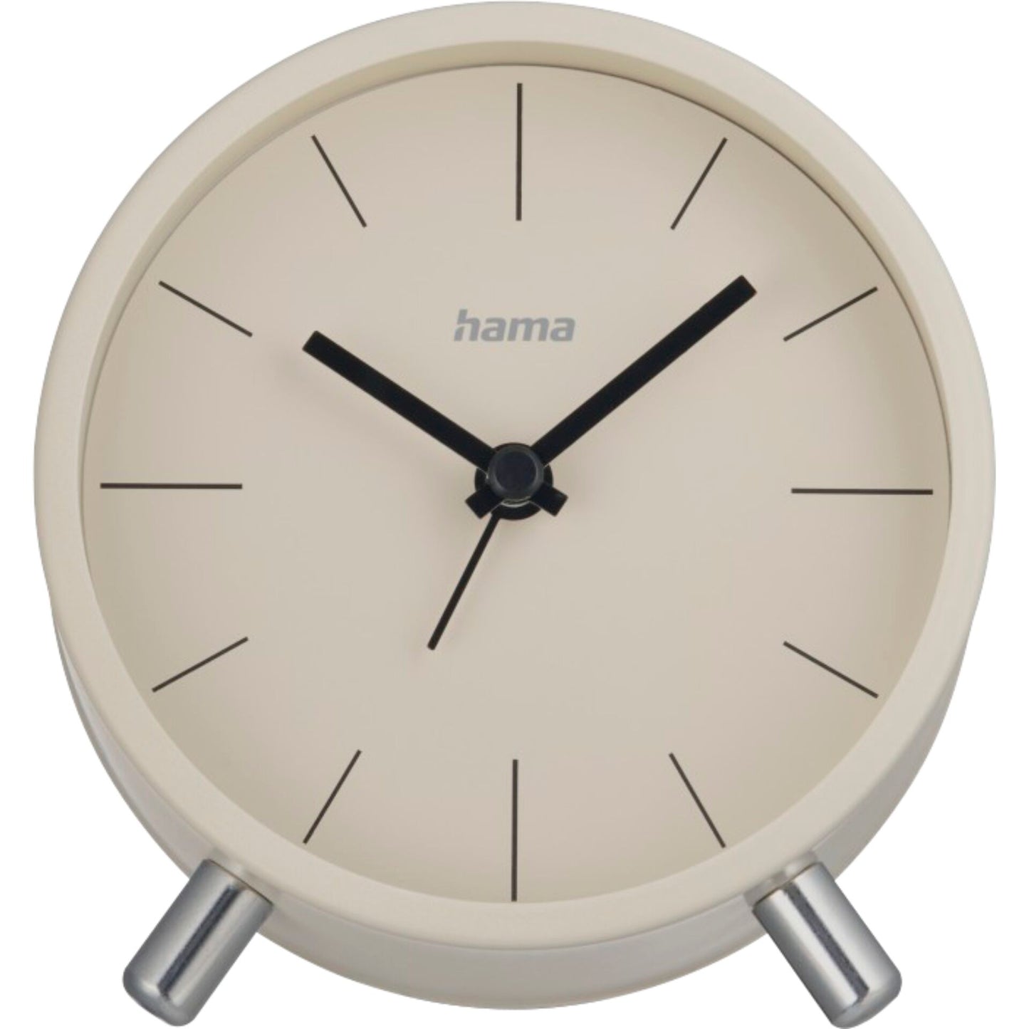 Hama Radio Clock Flores analogue w/o ticking, grey/beige   222229