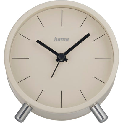 Hama Radio Clock Flores analogue w/o ticking, grey/beige   222229