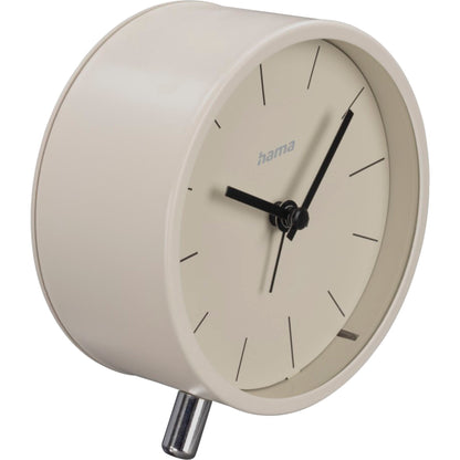 Hama Radio Clock Flores analogue w/o ticking, grey/beige   222229