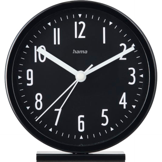 Hama Alarm Clock Skye w/o ticking, black        222211