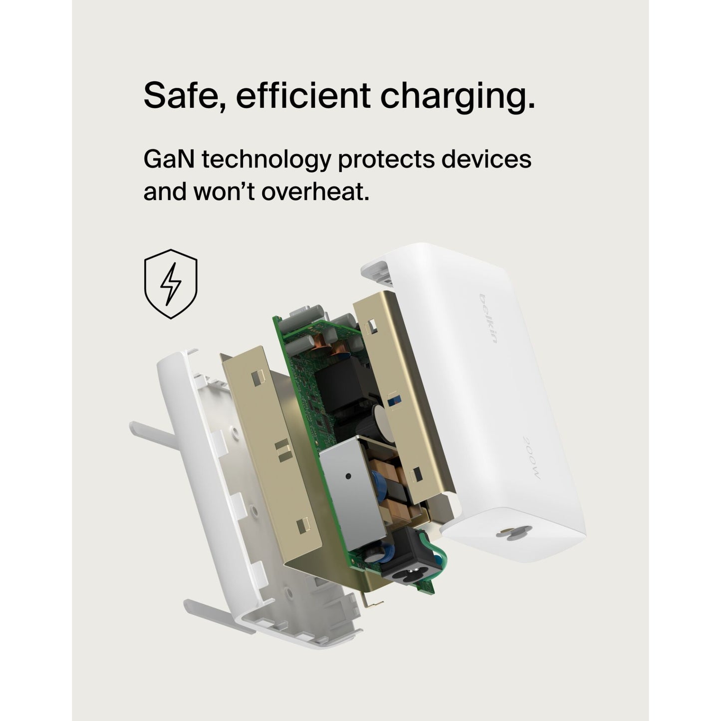 Belkin BOOST Charge PRO 200Watt 4-Port USB-C GaN Char.WCH015vfWH