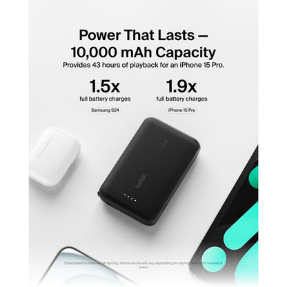 Belkin BOOST Charge Powerbk. 20W 10.000mAh USB-C black BPB021hqBK