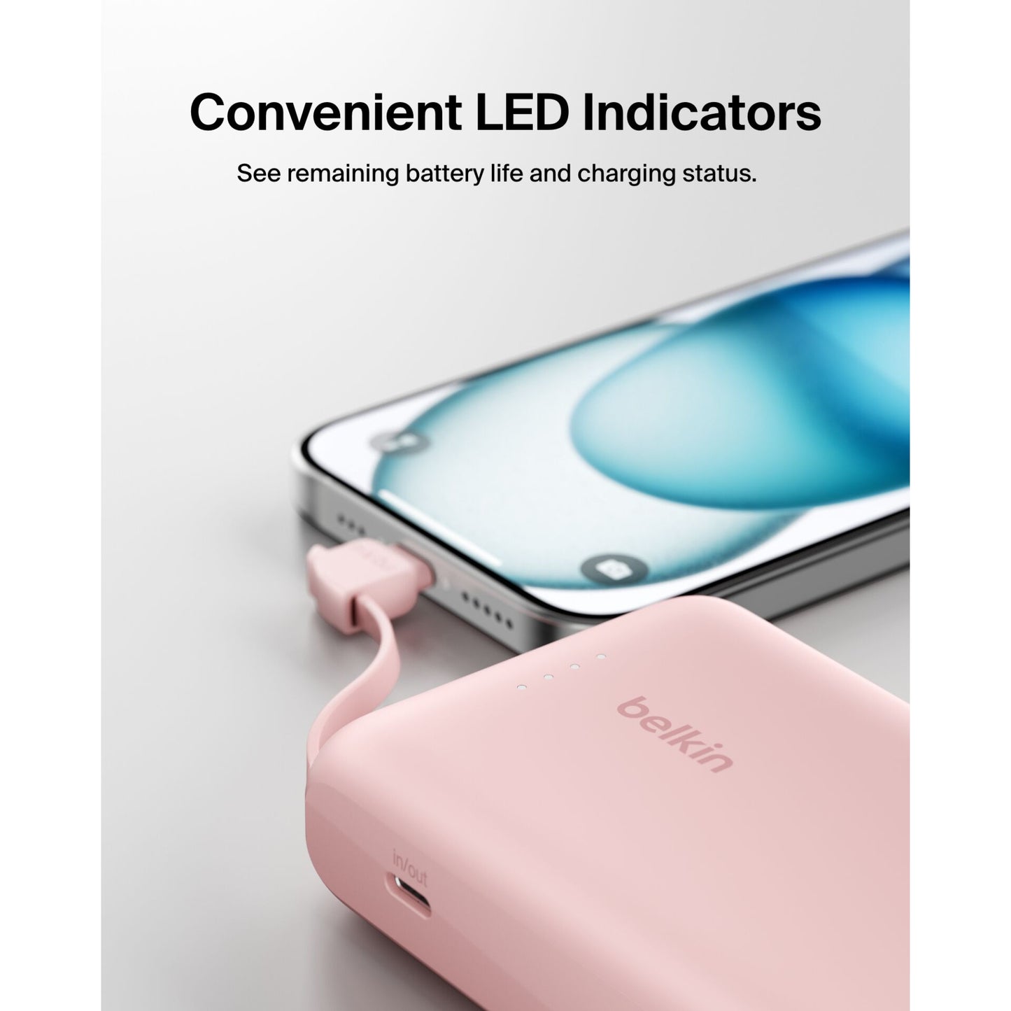 Belkin BOOST Charge Powerbk. 20W 10.000mAh USB-C pink BPB021hqPK