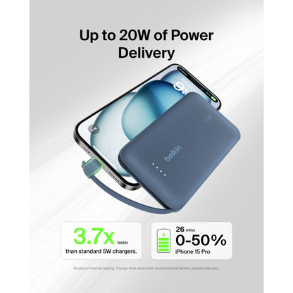 Belkin BOOST Charge Powerbk. 20W 10.000mAh USB-C blue BPB021hqBL