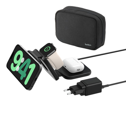 Belkin Boost Charge PRO Qi2 3in1 magn.einkl.Reiseladeg.WIZ024vfBK