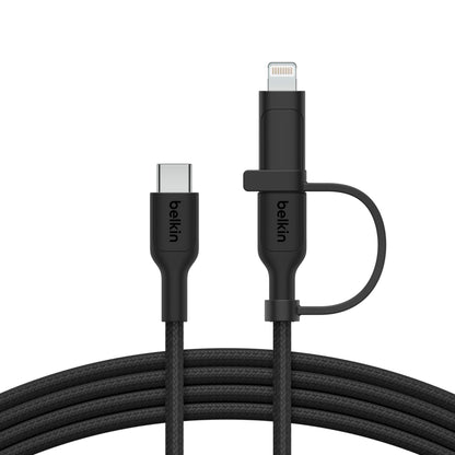 Belkin BOOST CHARGE 2-in-1 Cable USB-C/Lig.1,5m sw.CAC003hq1.5MBK