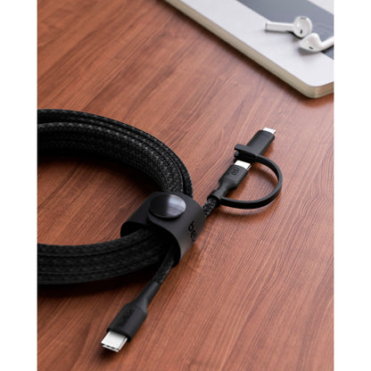Belkin BOOST CHARGE 2-in-1 Cable USB-C/Lig.1,5m sw.CAC003hq1.5MBK