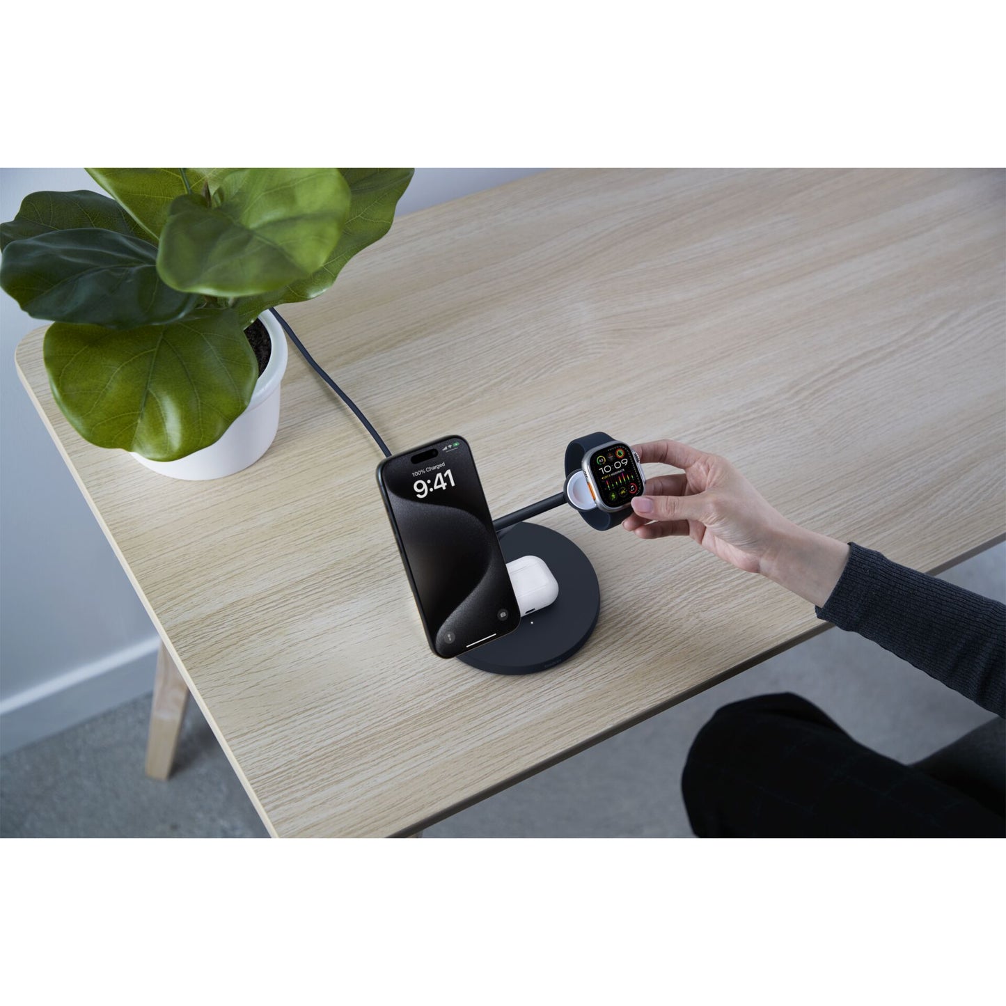 Belkin BOOST CHARGE PRO Qi2 3in1 magn.Charg.St.15W bl. WIZ032kqBK