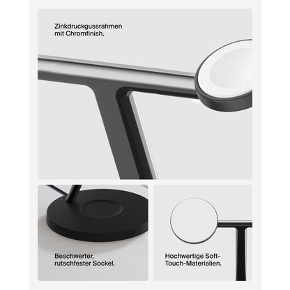 Belkin BOOST CHARGE PRO Qi2 3in1 magn.Charg.St.15W bl. WIZ032kqBK