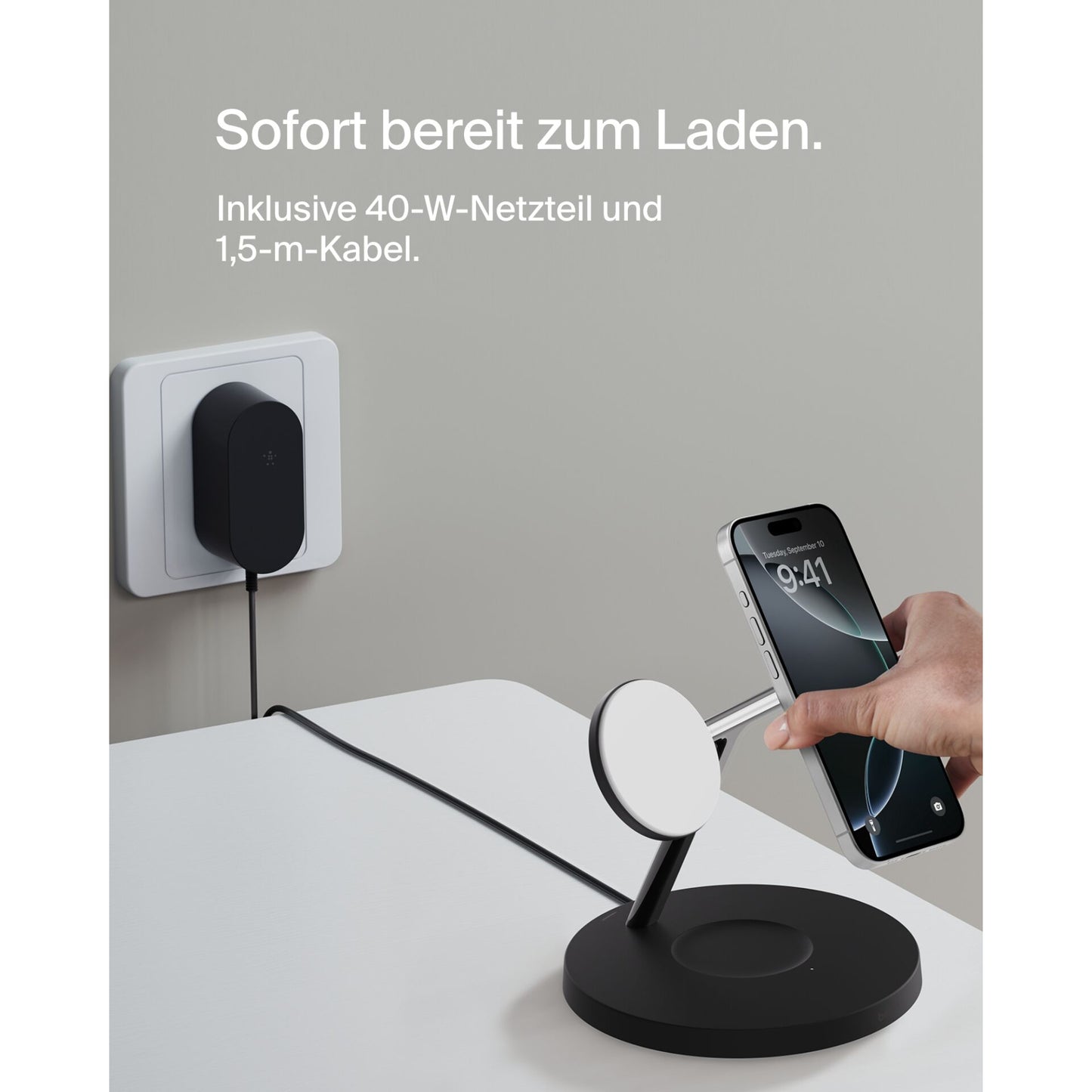 Belkin BOOST CHARGE PRO Qi2 3in1 magn.Charg.St.15W bl. WIZ032kqBK