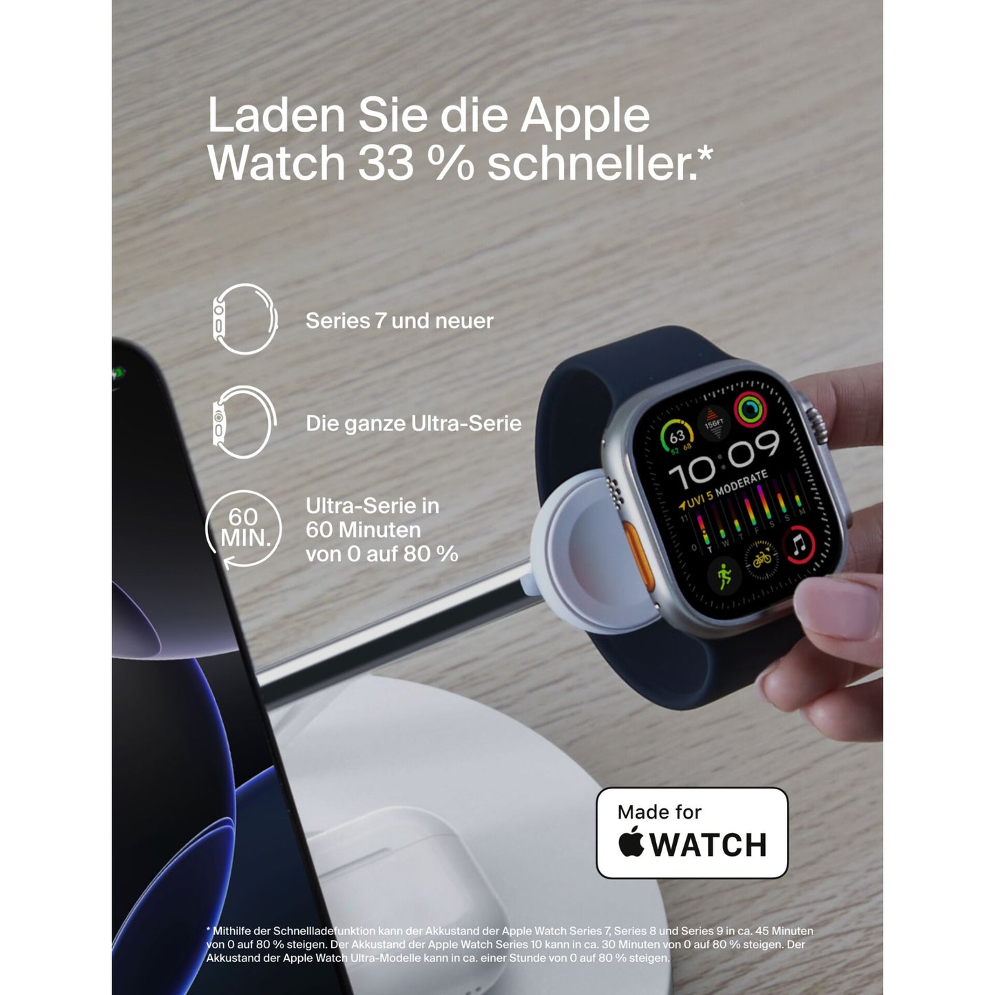 Belkin BOOST CHARGE PRO Qi2 3in1 magn.Charg.St.15W wh. WIZ032kqWH