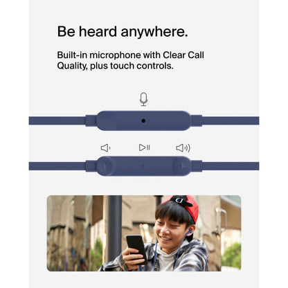 Belkin Rockstar InEar Headphones cabel, USB-C, blue G3H0002hqBLV2