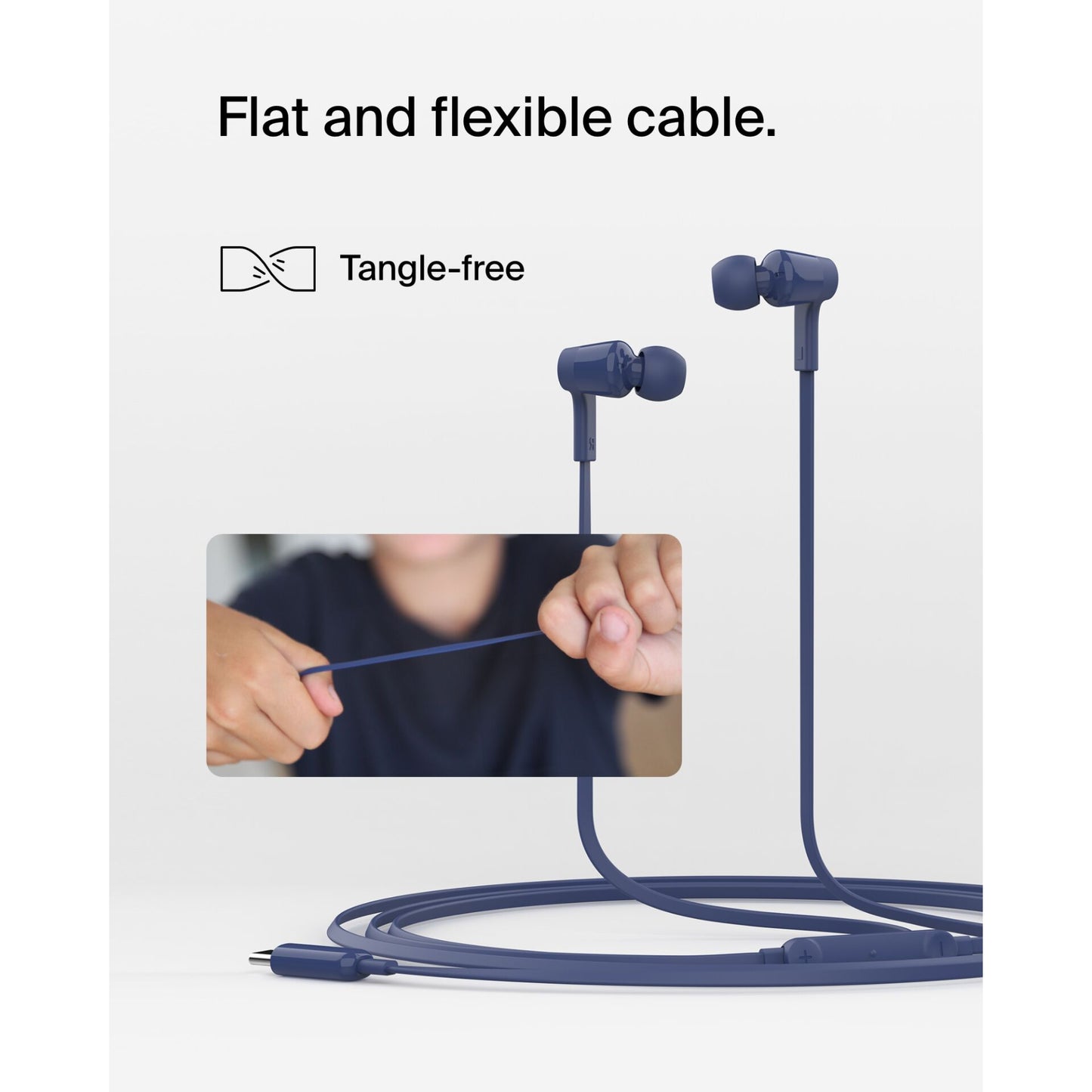 Belkin Rockstar InEar Headphones cabel, USB-C, blue G3H0002hqBLV2