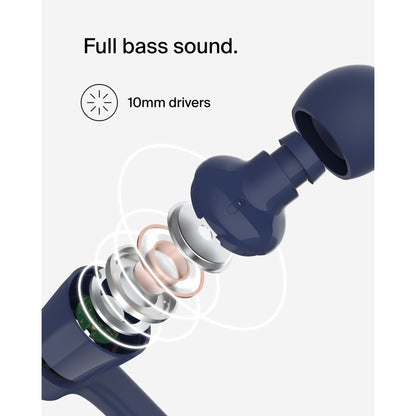 Belkin Rockstar InEar Headphones cabel, USB-C, blue G3H0002hqBLV2