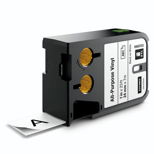 Dymo XTL All Purpose Tape Vinyl 24 mm x 7 m black to white