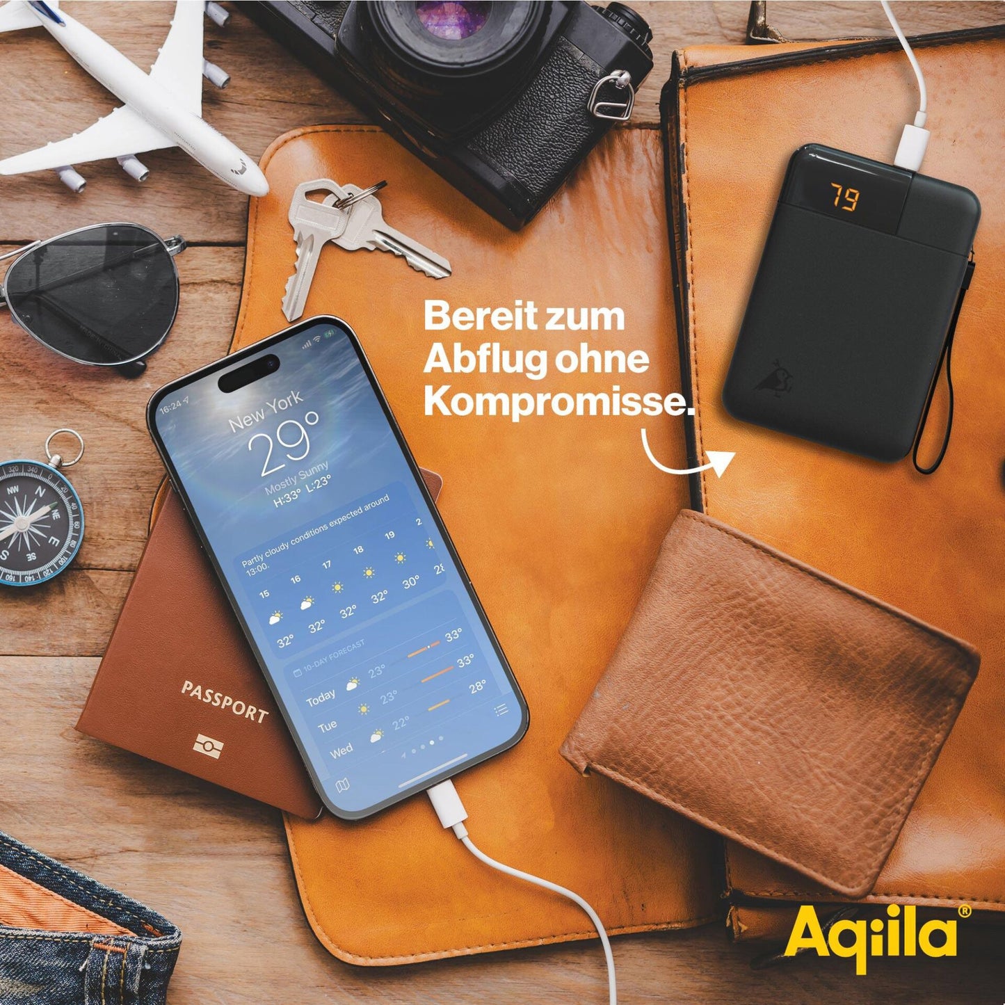 Aqiila Powerbird B5 Powerbank 12W black 5.000 mAh