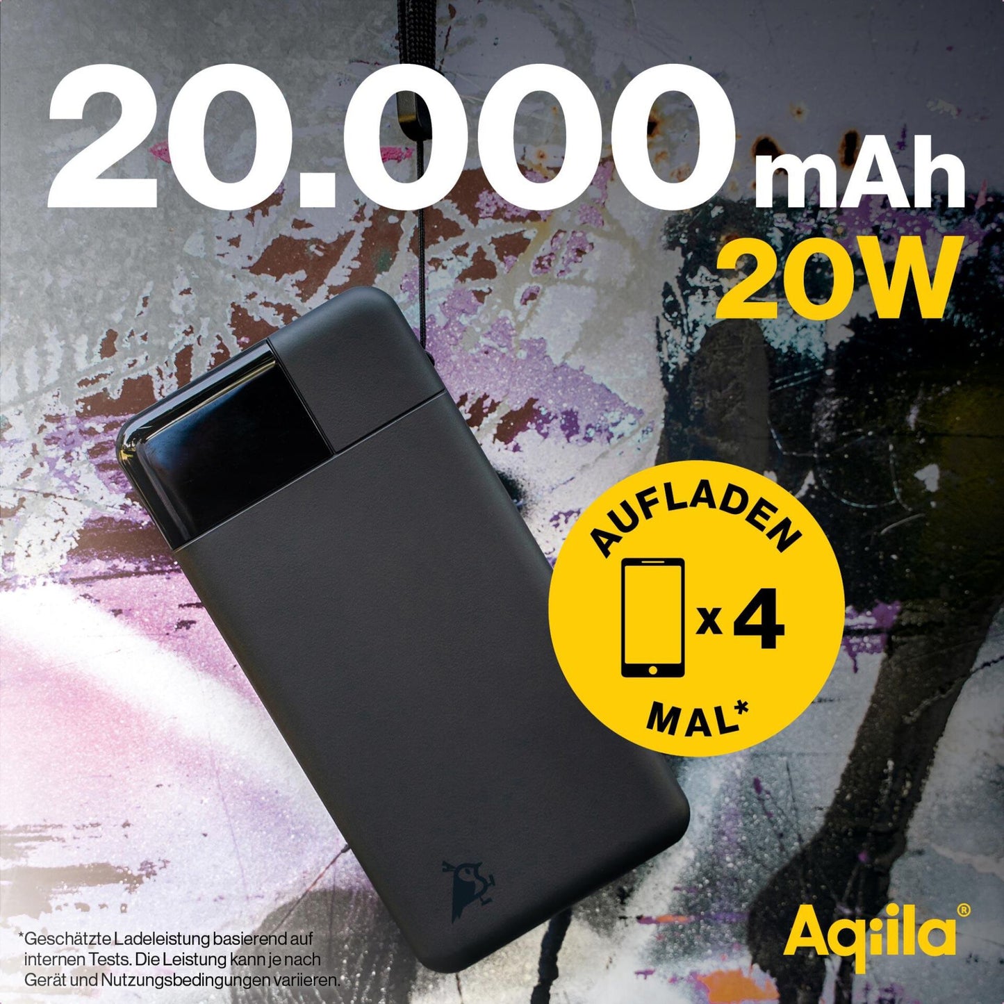 Aqiila Powerbird B20 Powerbank 20W black 20.000 mAh