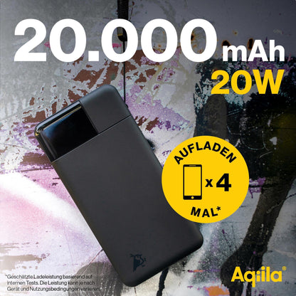Aqiila Powerbird B20 Powerbank 20W black 20.000 mAh