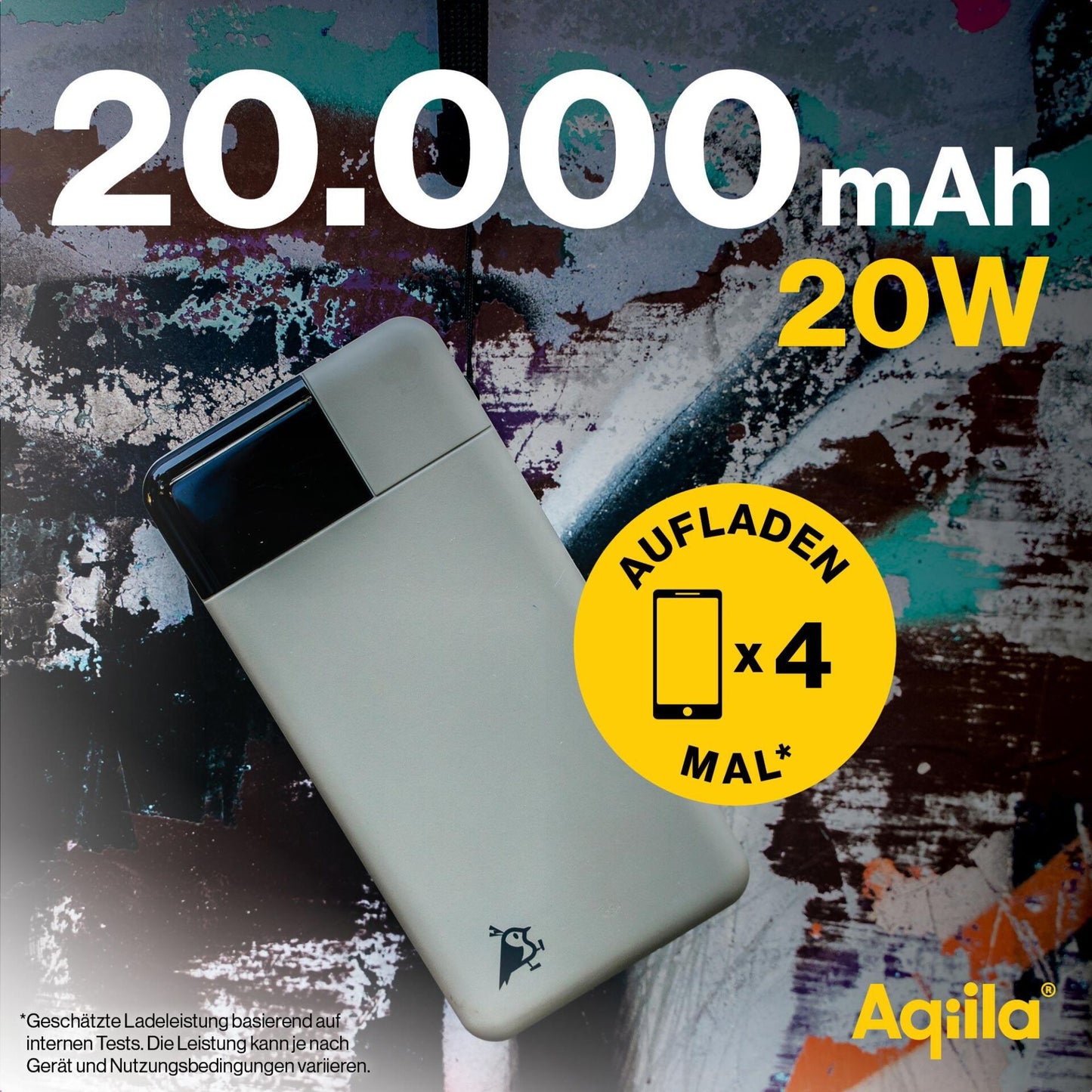 Aqiila Powerbird B20 Powerbank 20W moss green 20.000 mAh