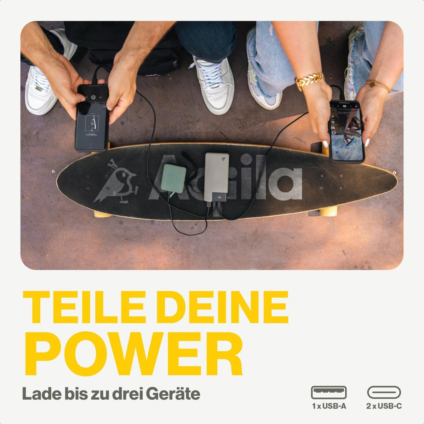 Aqiila Powerbird B20 Powerbank 20W moss green 20.000 mAh