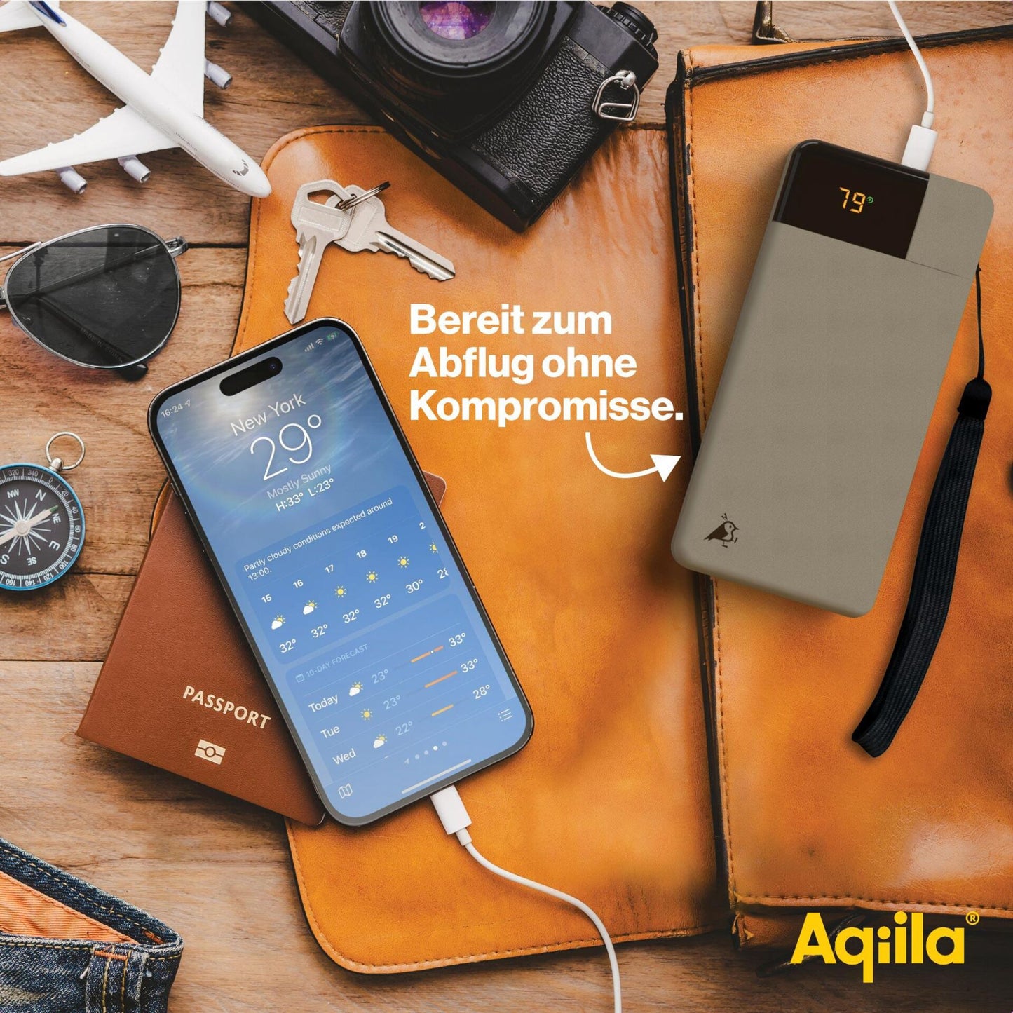 Aqiila Powerbird B20 Powerbank 20W moss green 20.000 mAh