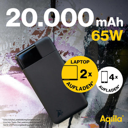 Aqiila Powerbird B20+ Powerbank 65W black 20.000 mAh