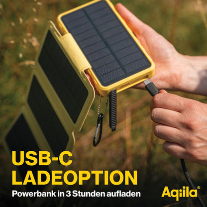 Aqiila Powerbird BS10 Solar Powerbank 20W yellow 10.000 mAh