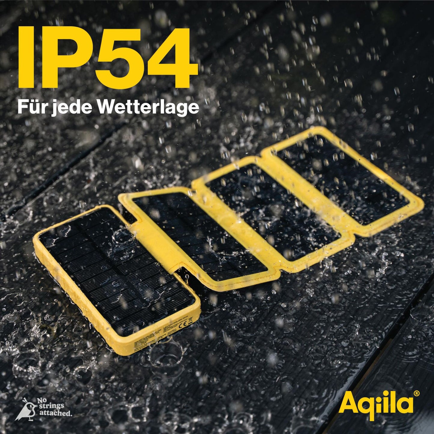 Aqiila Powerbird BS10 Solar Powerbank 20W yellow 10.000 mAh