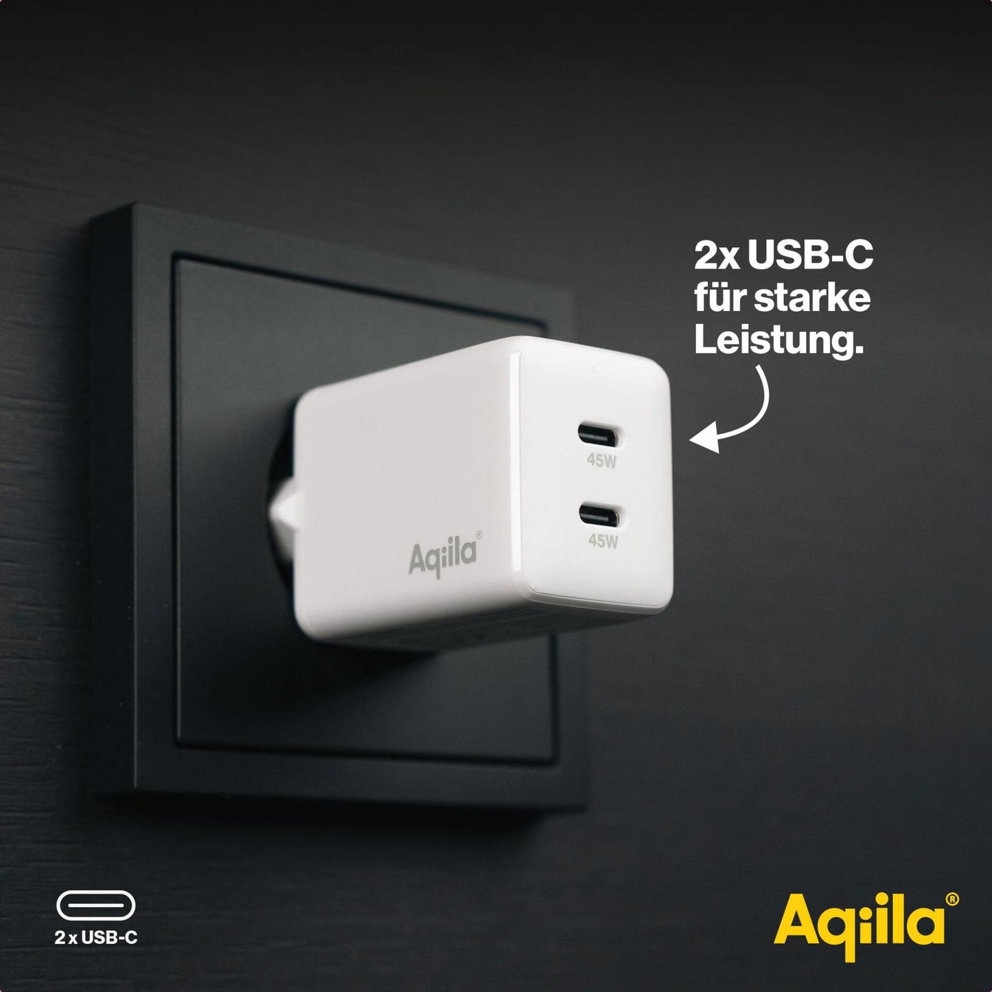 Aqiila Chargebird W2 45W 2x USB-C