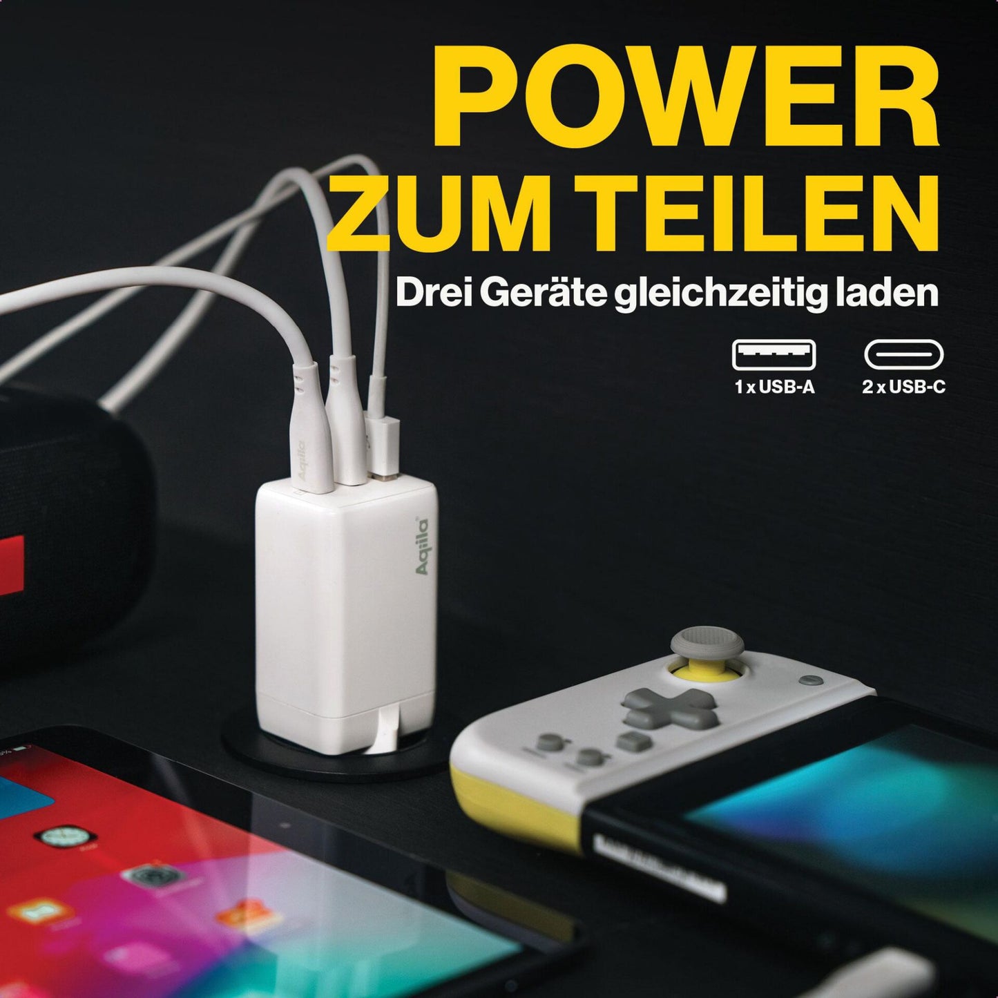 Aqiila Chargebird W3 65W 2x USB-C 1x USB-A