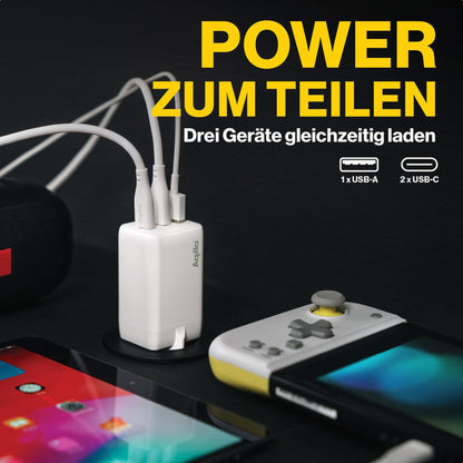 Aqiila Chargebird W3 65W 2x USB-C 1x USB-A