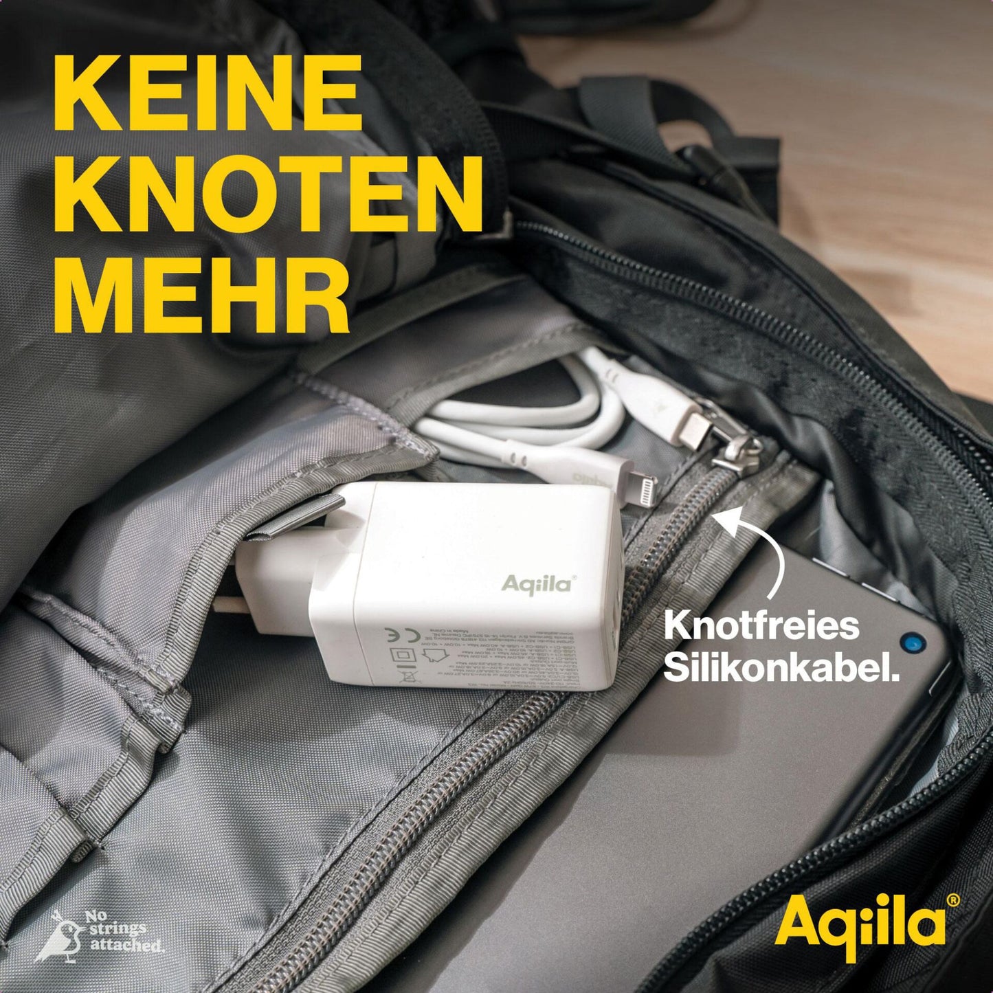 Aqiila Cablebird CS21 Char-/Sync Cable 60W Type C Lightning 1m