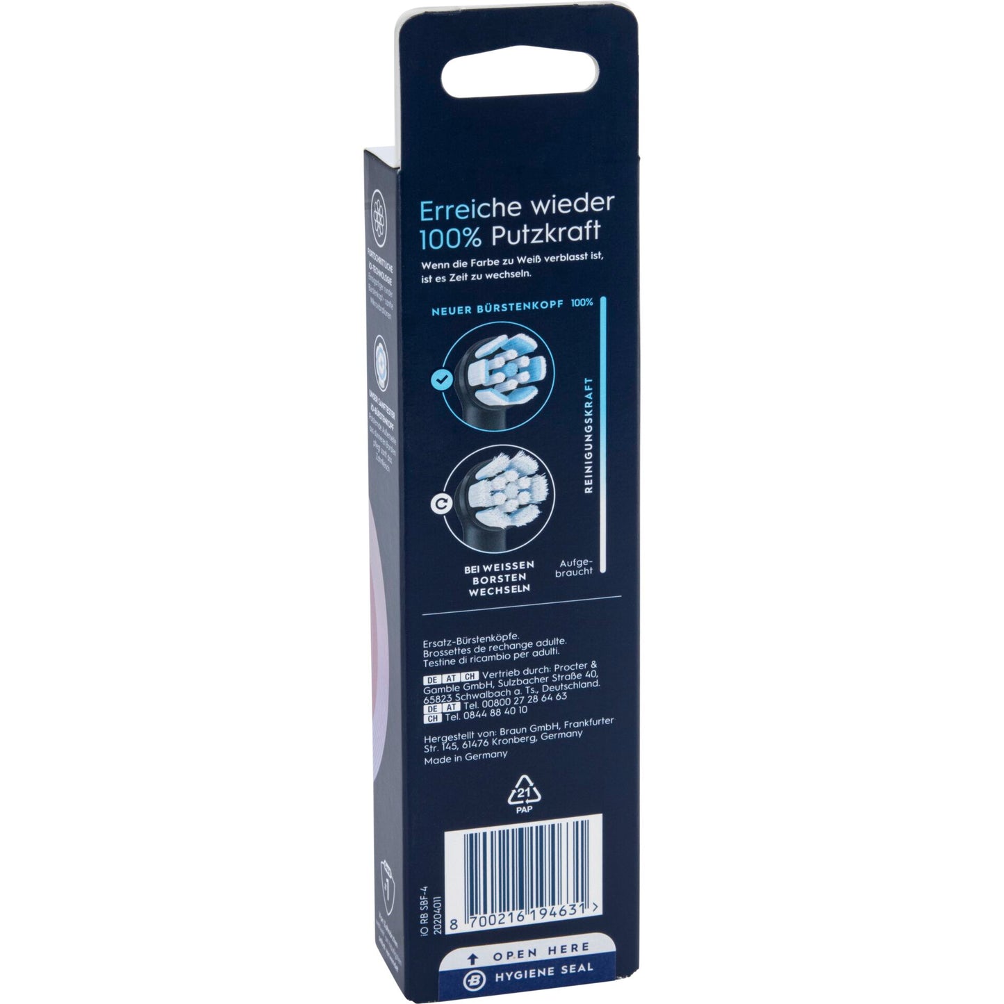 Oral-B iO Aufsteckbürsten Sanfte Reinigung BLACK 4er