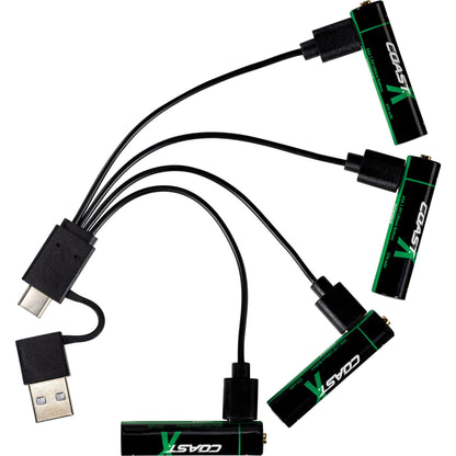 1x4 Coast Zithion-X Micro AAA Akku USB-C Ladeanschl.