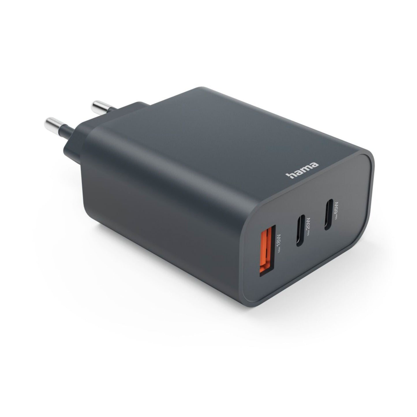 Hama Schnellladegerät PD     65W 2xUSB-C/1xUSB-A, anthrazit 86445