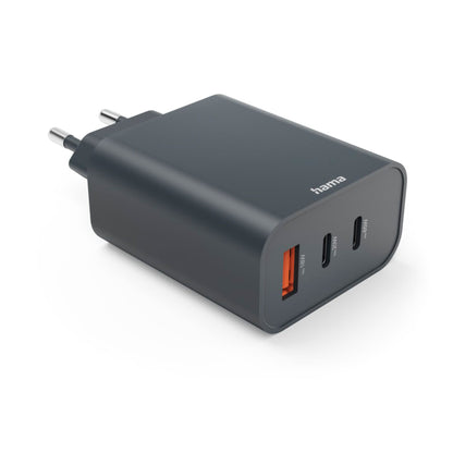 Hama Schnellladegerät PD     65W 2xUSB-C/1xUSB-A, anthrazit 86445