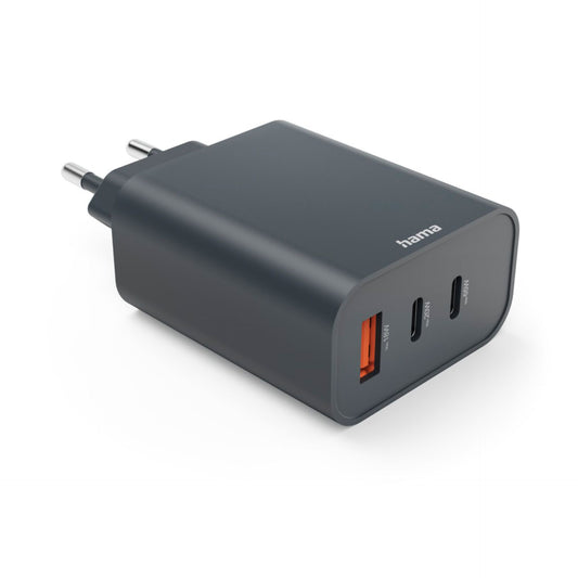 Hama Schnellladegerät PD     65W 2xUSB-C/1xUSB-A, anthrazit 86445