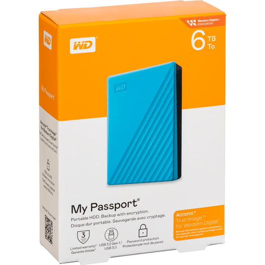 Western Digital My Passport  6TB Blau  USB 3.2 Gen 1